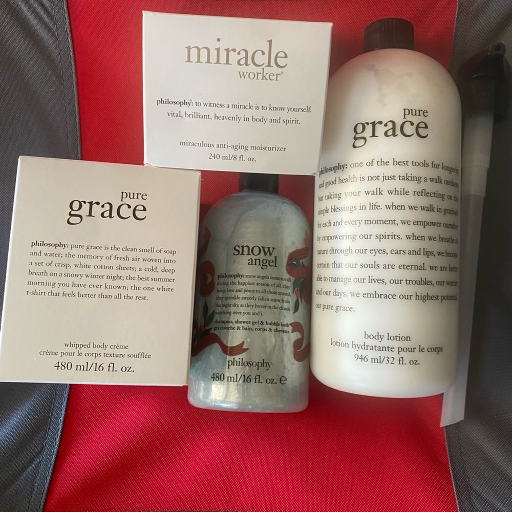 Philosophy Miracle Worker, pure Grace, Snow Angel- $75 for ALL!!